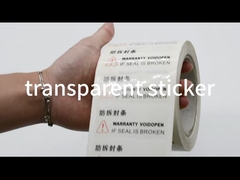 56um 1mil Negro Matte No Transferente Etiqueta a prueba de alteración de alto residuo para VOID