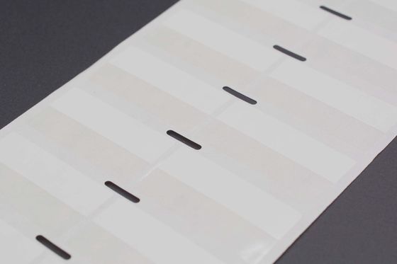 40x20-10mm Cable Adhesive Label 1mil White Gloss Transparent Water Resistant Polyester Label