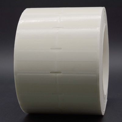 40x20-10mm Cable Adhesive Label 1mil White Gloss Transparent Water Resistant Polyester Label